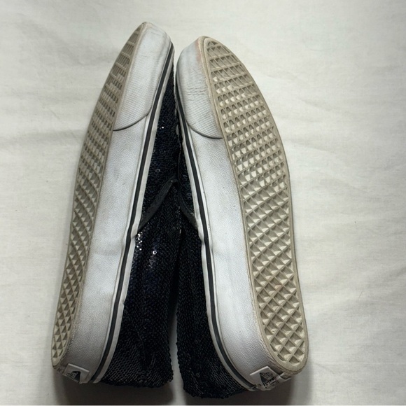 Vans Blue/Black Sequin Slip-On Shoes Women’s Size 8.5/Mens 7 - Picture 9 of 11